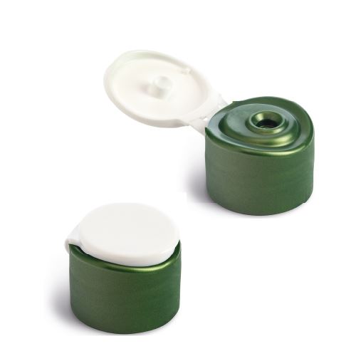 Bicolor cylindrical flip-top cap 24/410 (#857)